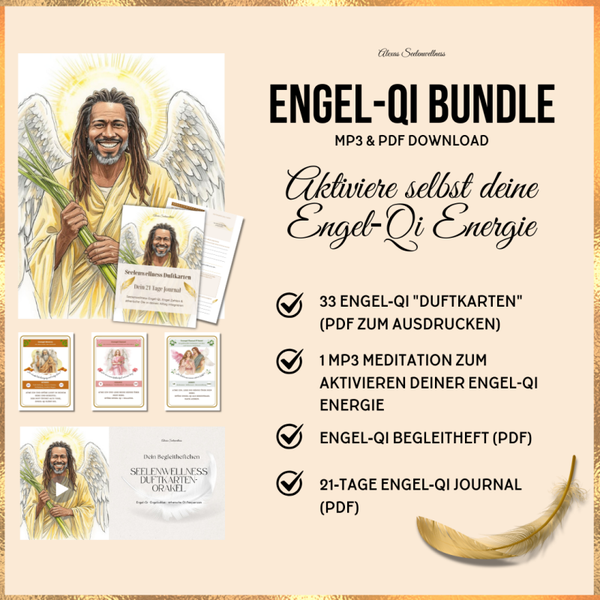 Aktiviere selbst deine Engel‑Qi Energie und lass dich vom Engel-Duftkarten‑Bundle täglich mit Engelszahlen & ätherischen Ölimpulsen begleiten