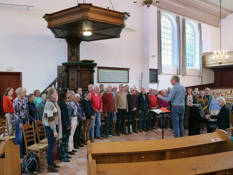 Repetitie voor ons jubileum concert