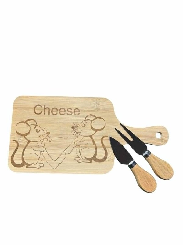 hout gegraveerde kaasplank