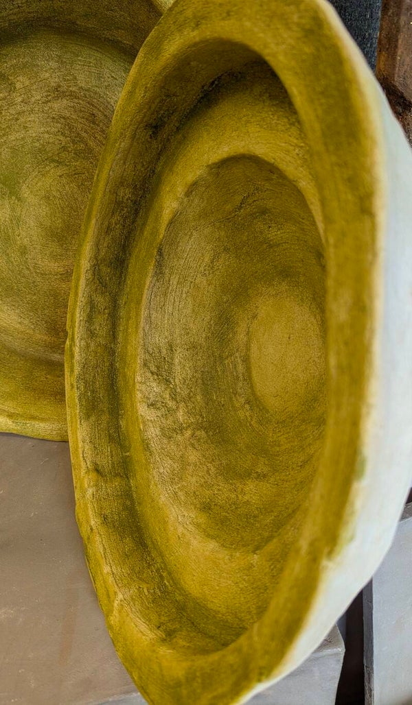 Handgemaakte Kunstsculptuur: Unieke Schaal Ø 45cm