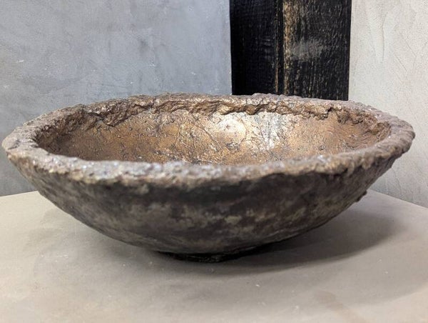 Handgemaakte Kunstsculptuur: Unieke Schaal Ø 33,5 cm