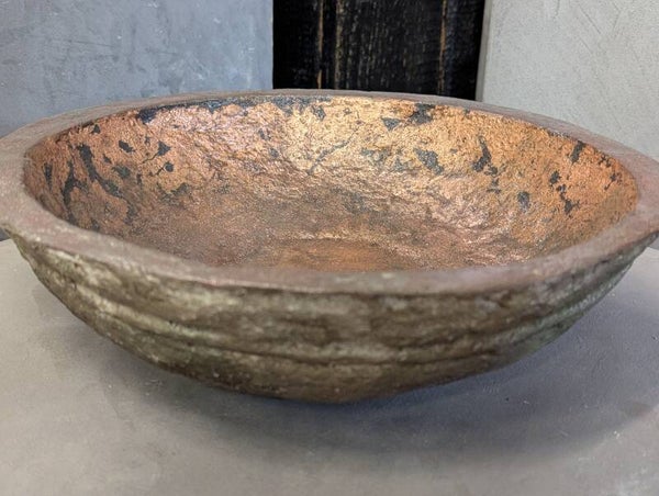 Handgemaakte Kunstsculptuur: Unieke Schaal Ø 33 cm