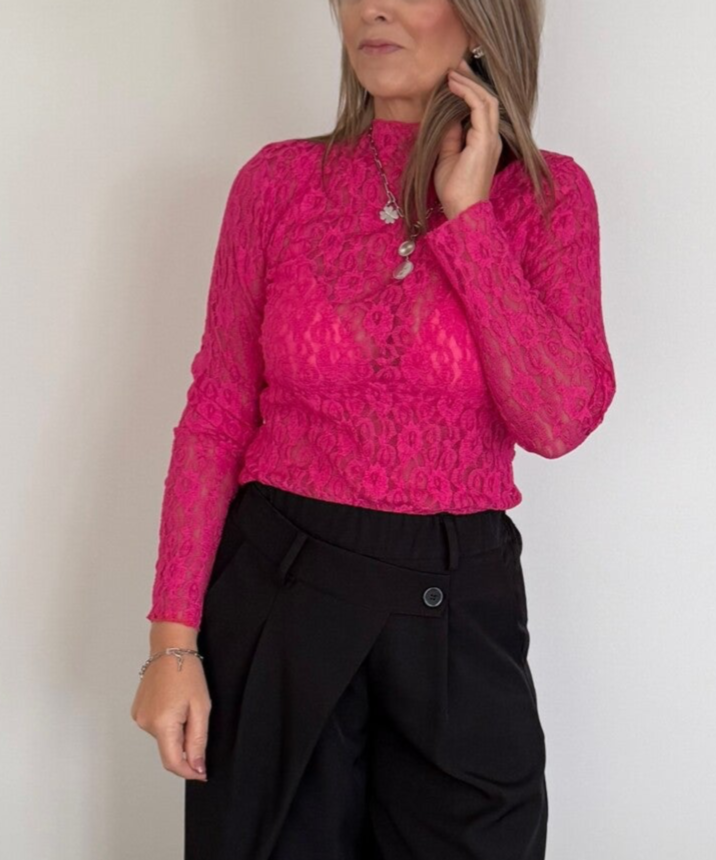 Kanten top 36-42 fuchsia