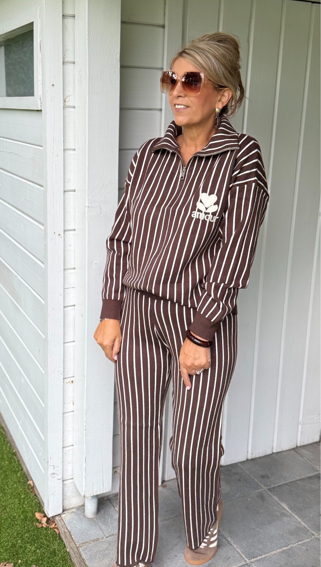Ensemble marron streep