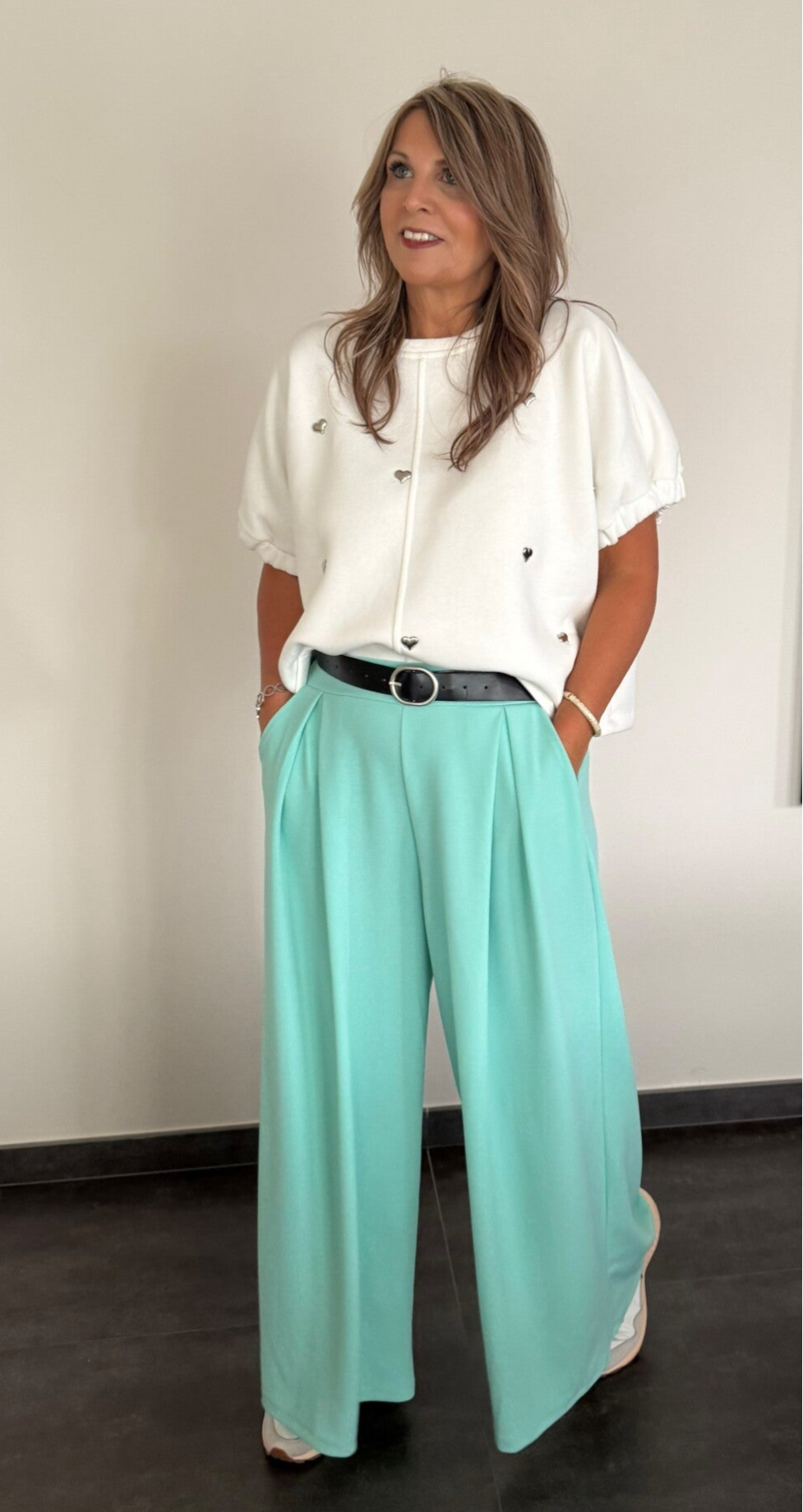 Broek wijd model lichtgroen