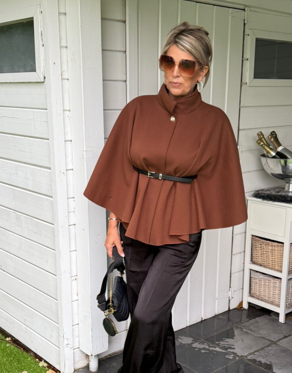 Jasje met ceintuurtje marron