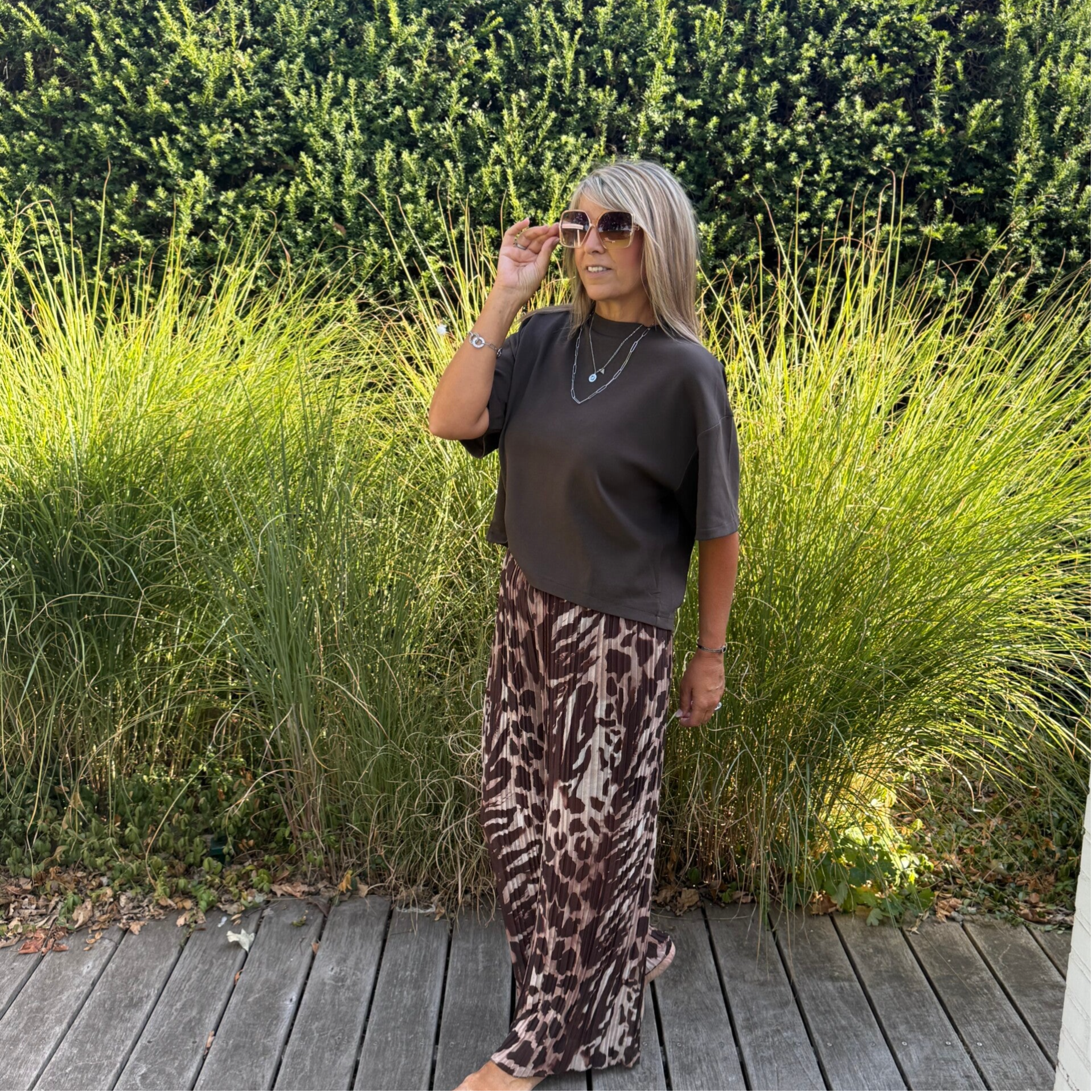 Leo broek plisse