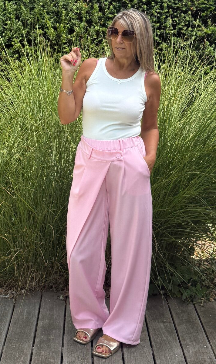 Broek pink overslag