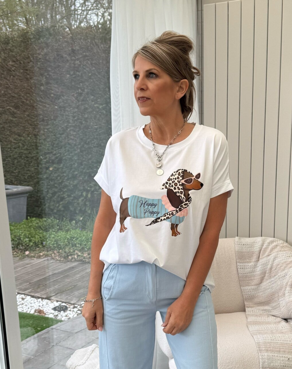 t-shirt teckel happy puppy