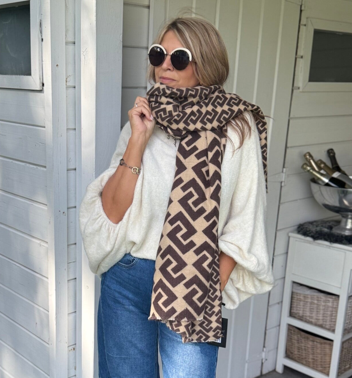 Sjaal beige/taupe