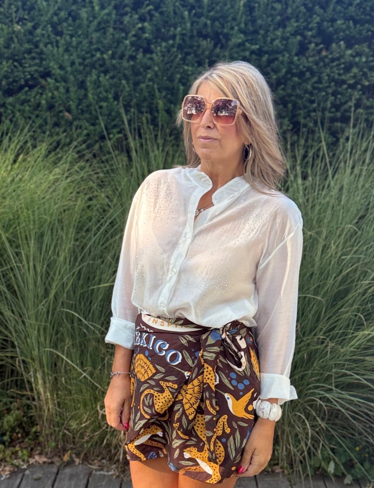 blouse met strass
