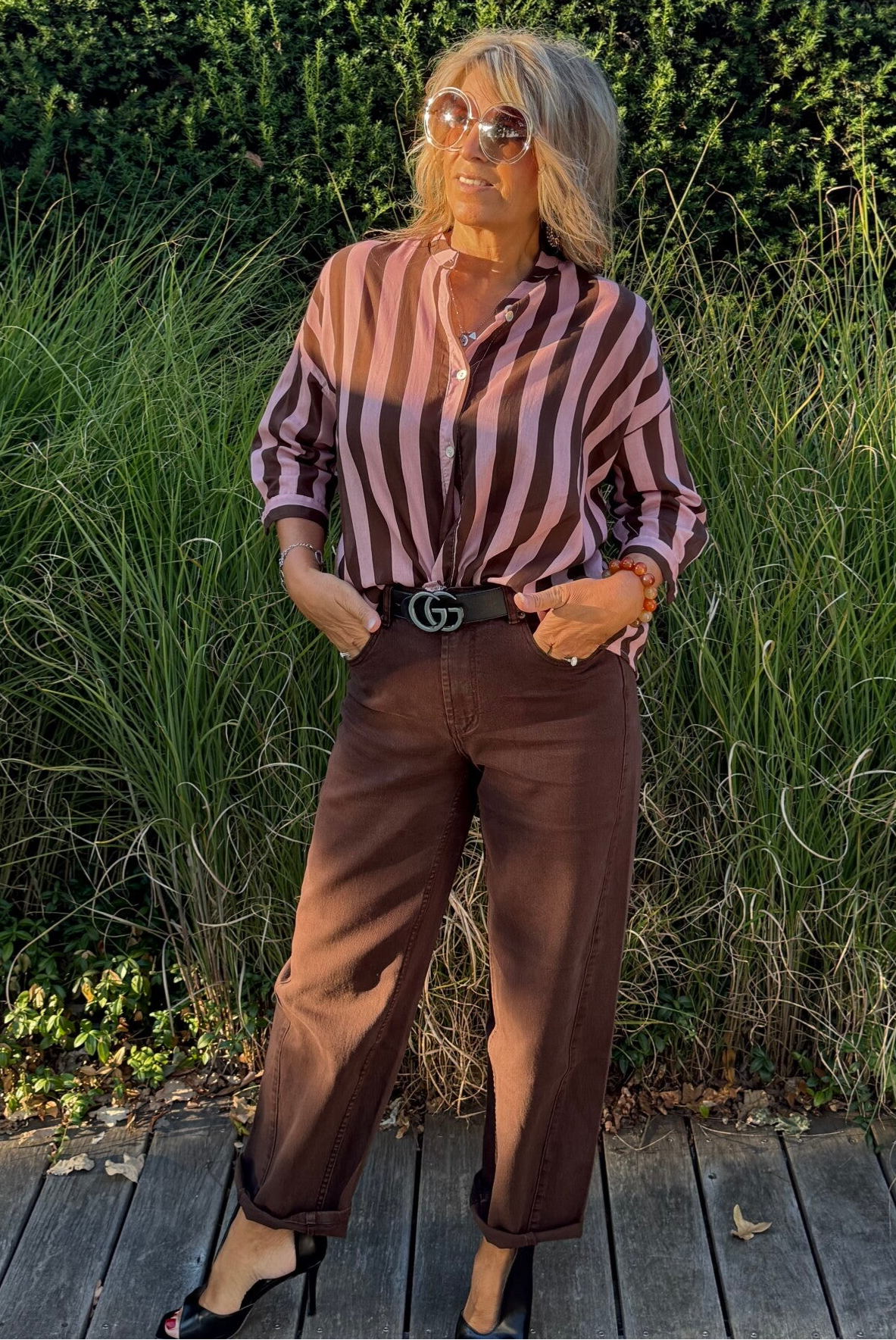 Barrel jeans choco