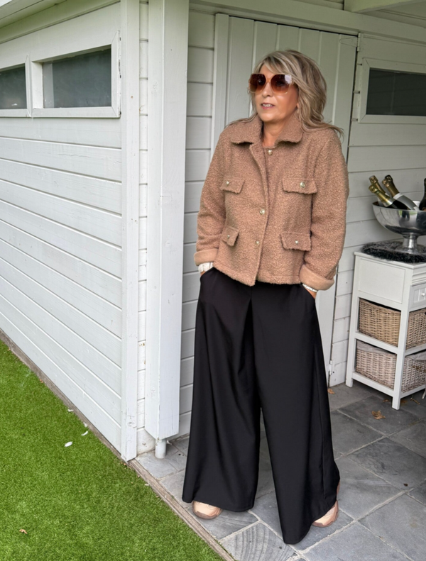 Vestje teddy Rina beige