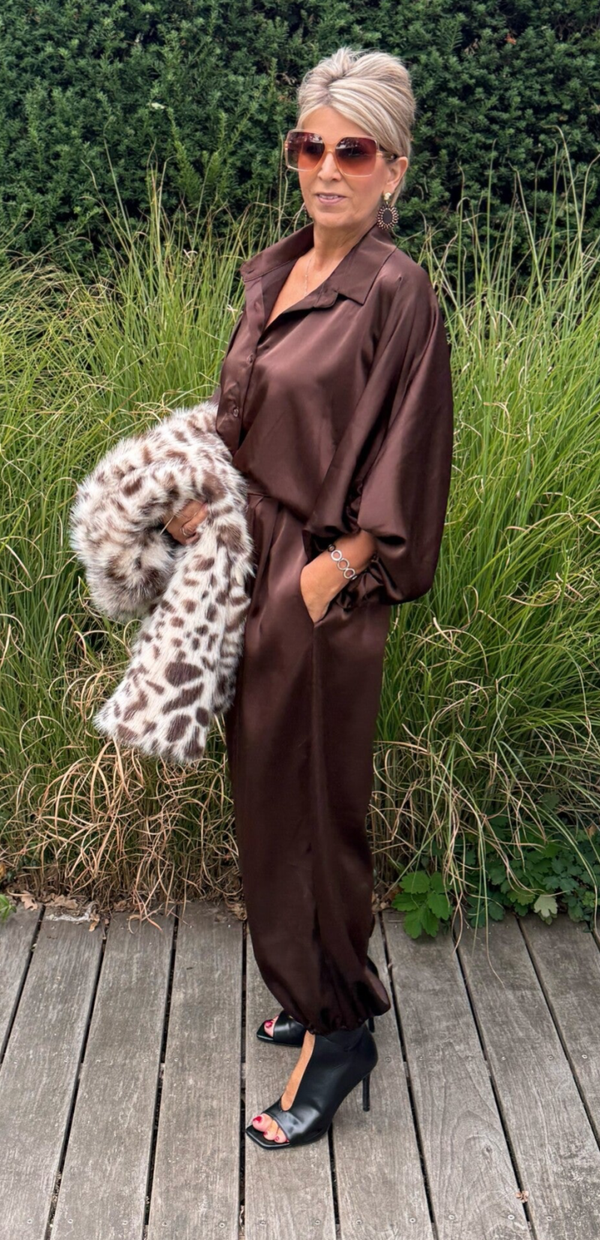 Satijnen set choco Gisele