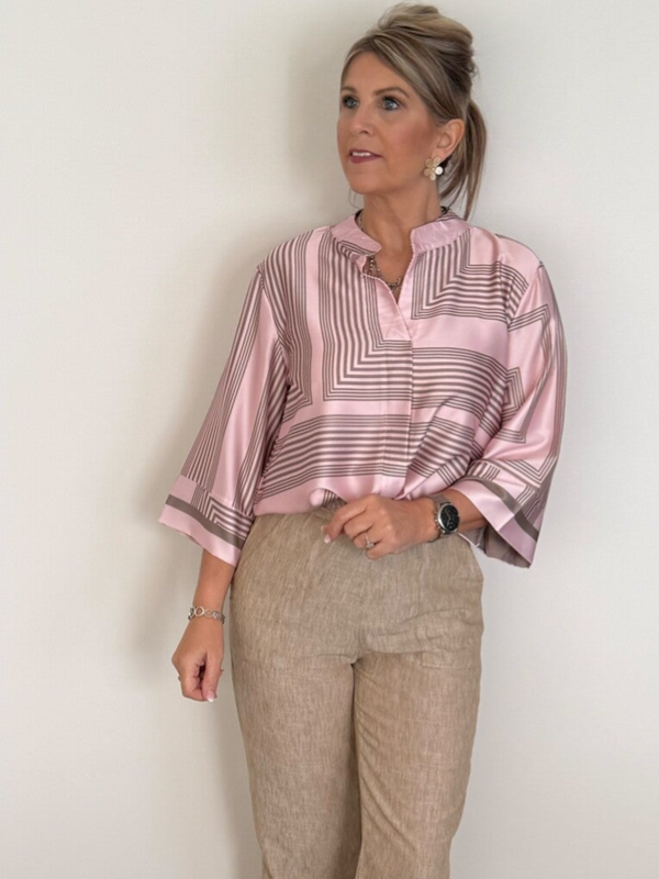 blouse pink ruit