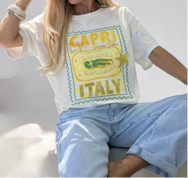 t-shirt capri italy yellow