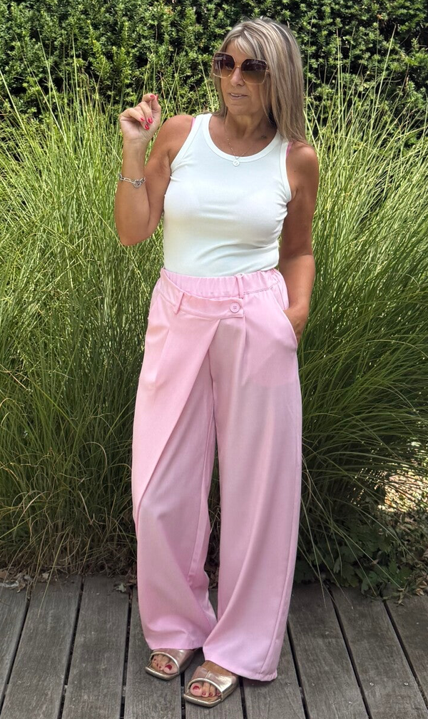 Broek pink overslag