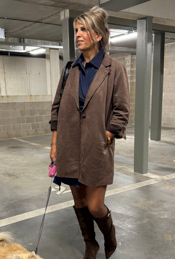 Jas imitatie daim halflang model