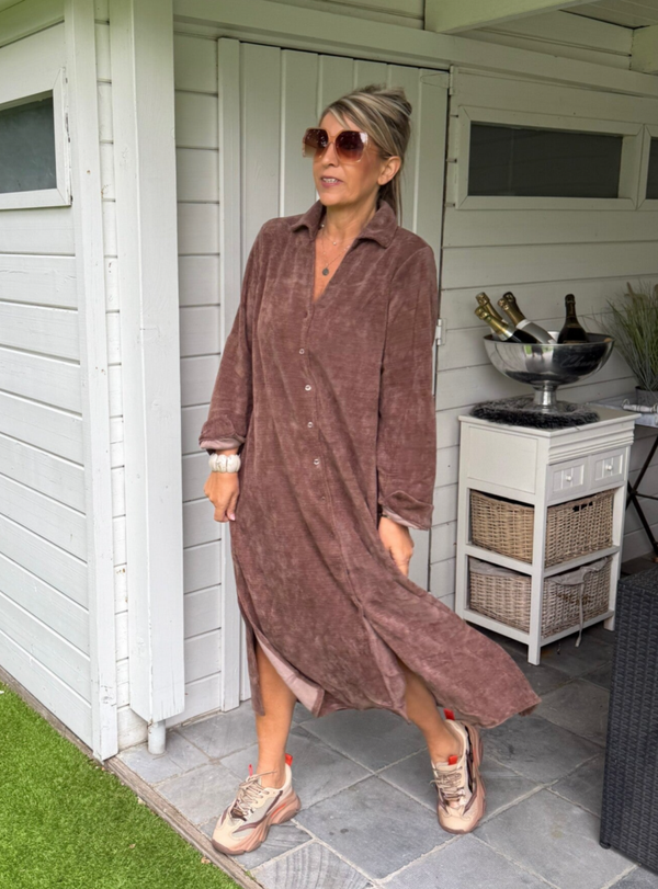 Velvet kleedje bruin