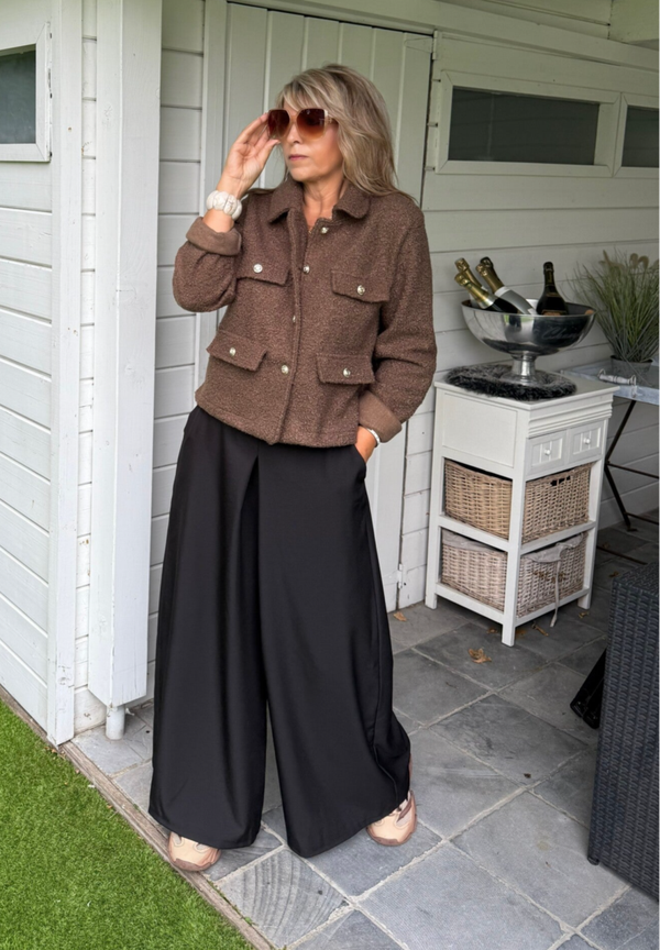 Vestje teddy Rina marron