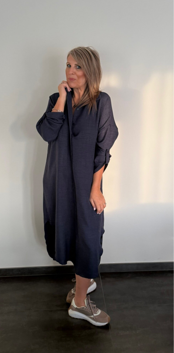 Los kleedje Ulrike marineblauw