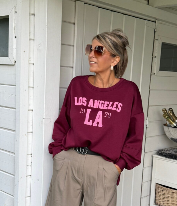 Sweater Los Angeles burgundi
