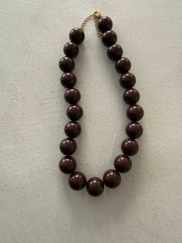 Ketting bruine parels Barbara