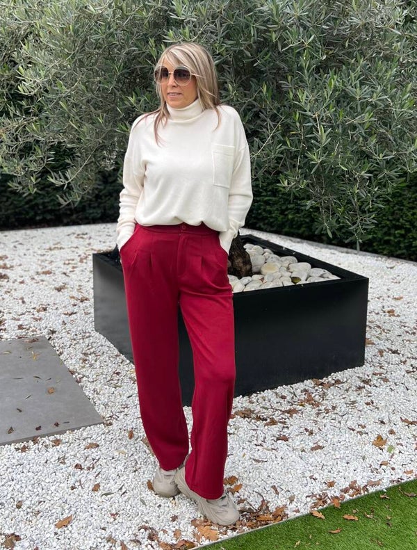 Comfy broek met plooitjes vooraan Nadi