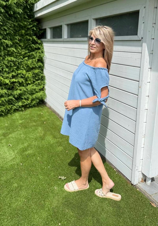 Tetra kleedje jeanskleur