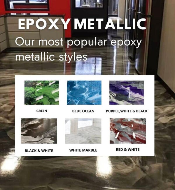 Metallic epoxy colors