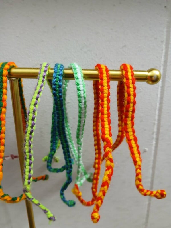 Hand made yarn bracelet