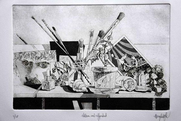 Arnold Beugelsdijk - Stilleven met zelfportret