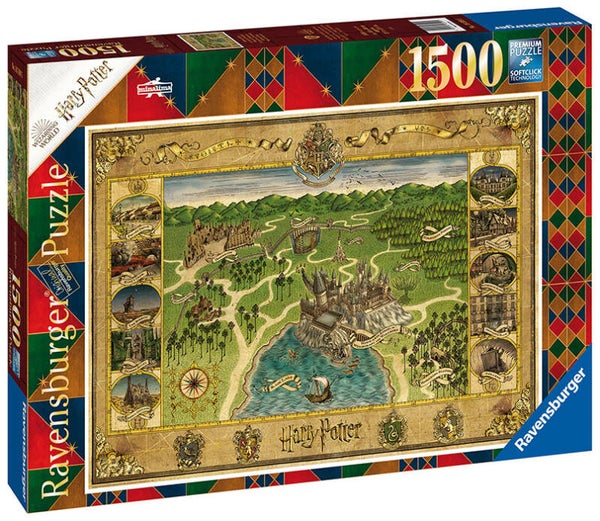 Puzzle 1500pz Harry Potter Mappa di Hogwarts