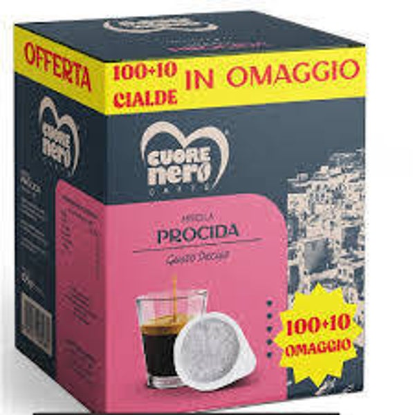 Cuore nero cialde Procida 100+10pz