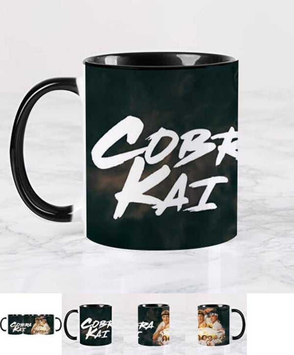 Tasse Cobra Kai Ralph Macchio William Zabka céramique blanc