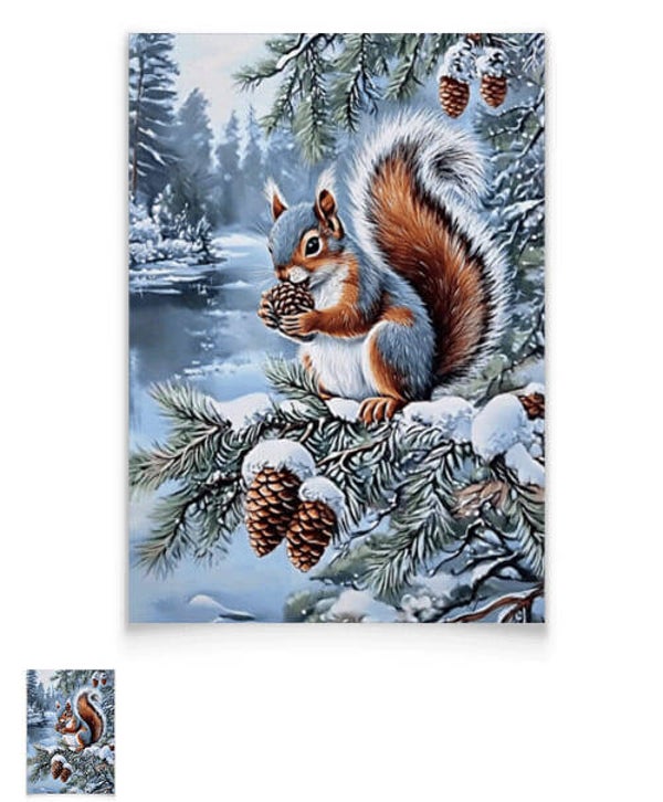 Poster Personnalisé écureuil roux