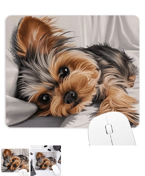 Tapis de Souris Personnalisé Yorkshire Terrier