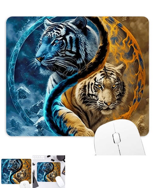 Tapis de Souris Personnalisé Tigre Blanc