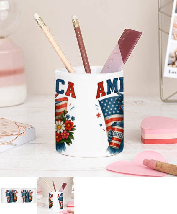 Pot à Crayon Personnalisé Statue de La Liberté