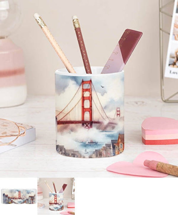 Pot à Crayon Personnalisé Golden Gate Bridge