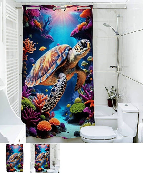 Rideau de Douche Personnalisé Tortues marines