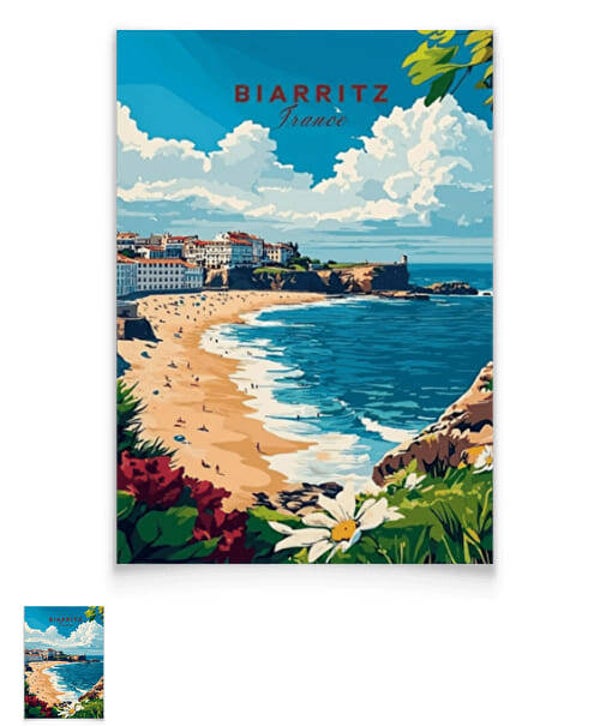 Poster Affiche Biarritz