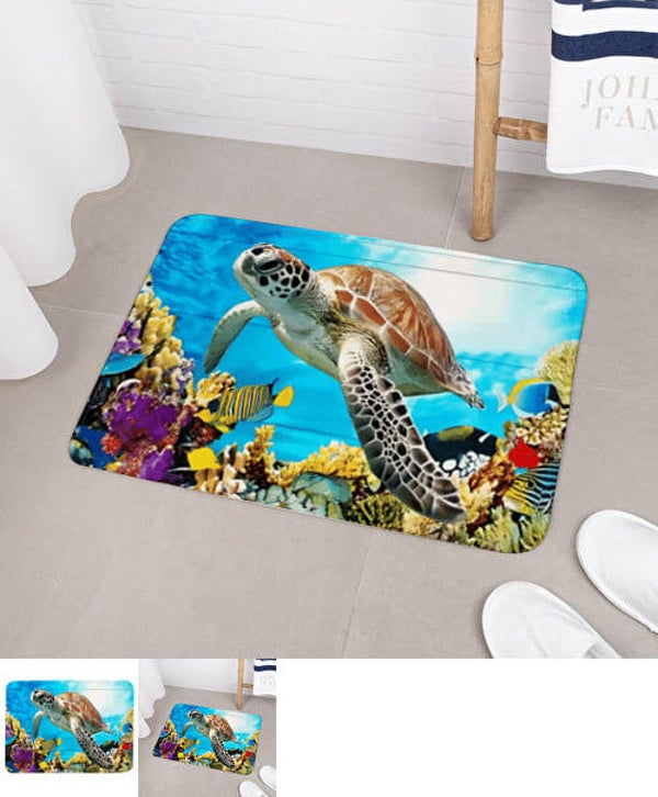 Tapis de Bain Personnalisé Tortue de Mer
