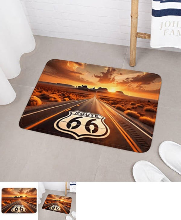 Tapis de Bain Personnalisé Route 66