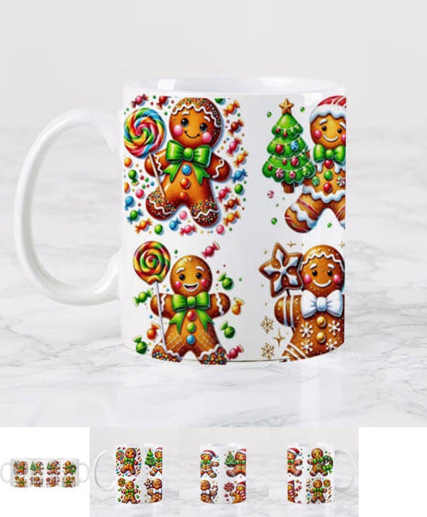 Tasse Bonhomme En pain D'épice Tasse À Café De Noël Tasse Céramique Noel Tasse À Café Hiver Tasse En Céramique Mignonne En Forme De Bonhomme 325 ml