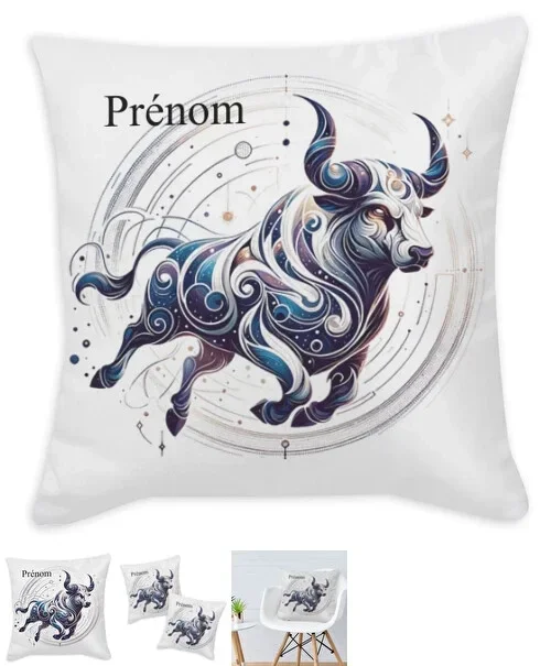 Coussin Original signe astrologique Taureau