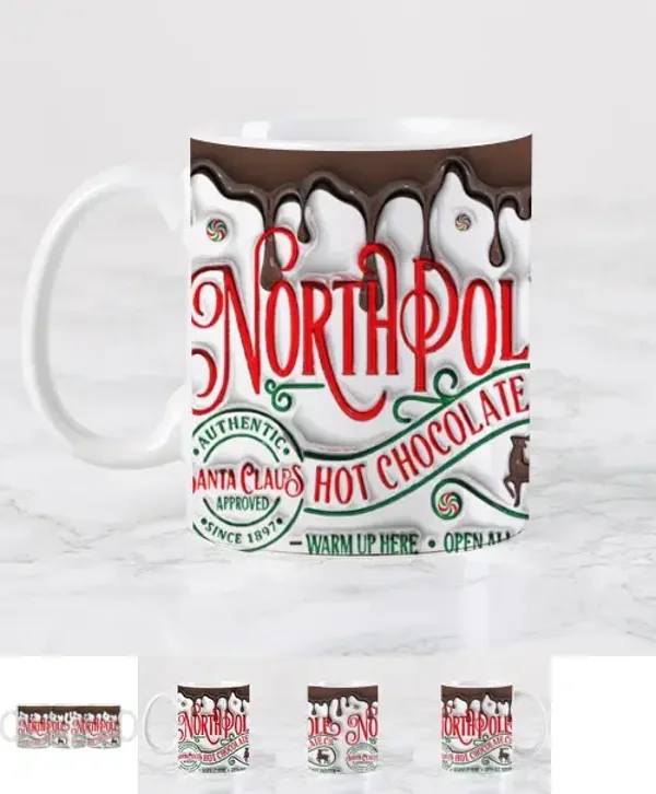 Mug Personnalisé de Noël North pôle