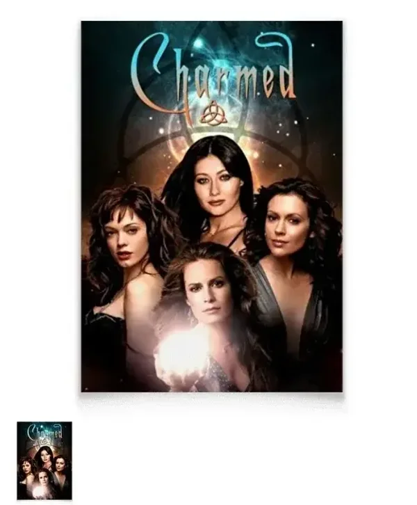 Affiche des sœurs Charmed : Prue, Piper, Phoebe et Paige