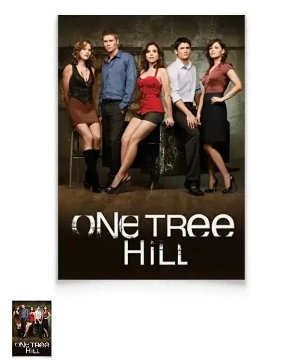 Affiche A3 One Three Hill (Les frères Scott) Dimensions 29,7 cm x 42 cm