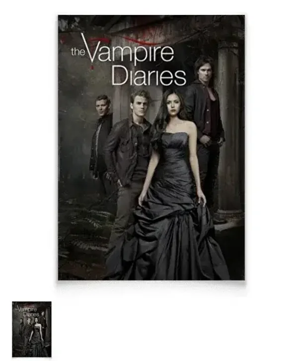 Affiche décorative murale inspirée de la série télévisée Vampire Diaries